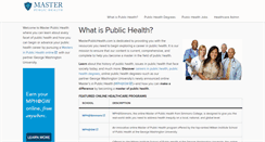 Desktop Screenshot of masterpublichealth.com